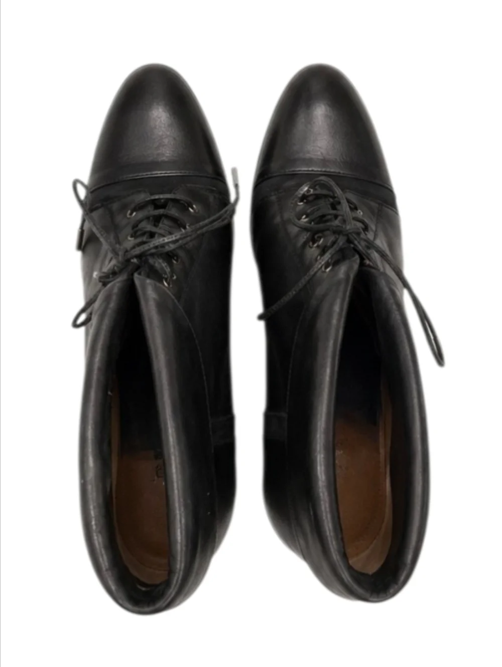 JIL SANDER | Black Leather Lace-Up Ankle Boots EU 36.5 / US 6.5